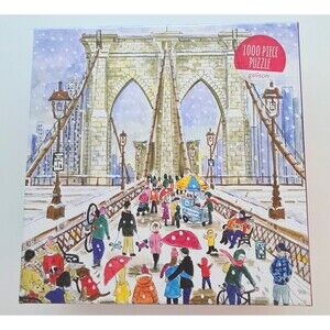 GALISON  Michael Storrings BROOKLYN BRIDGE - Winter   1000 Piece Puzzle 20x27
